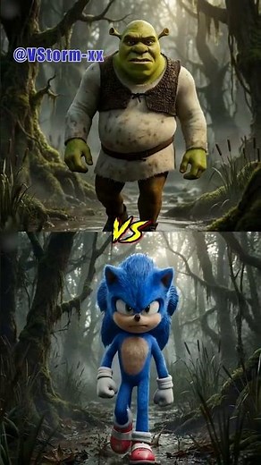 Shrek VS Sonic, Shadow, Vector The Crocodile, Silver The Hedgehog, Amy Rose, Knuckles, Rouge The Bat
