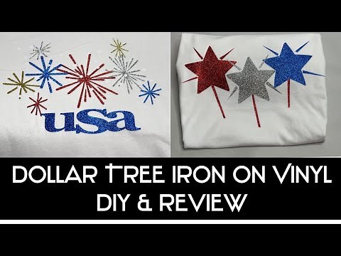 DOLLAR TREE IRON ON VINYL DIY & Review ( hand cut & machine cut )
