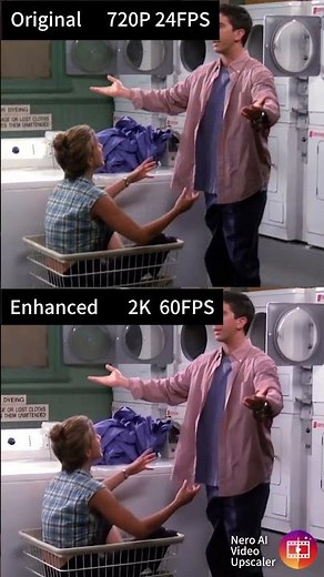 Rachel and Ross first kiss in the Laundry - 2K Upscaled