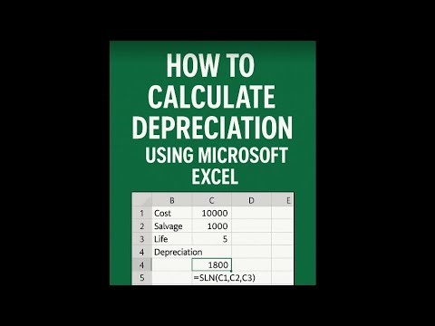 How to Calculate Depreciation Using Microsoft Excel