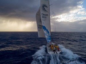 🚨 DRONE ALERT 🚨 How awesome does Turn the Tide on Plastic look blasting through the Atlantic from the air? | The Ocean Race