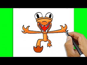 How To Draw Rainbow Friends Chapter 2 Characters Orange | Rainbow Friends Drawing