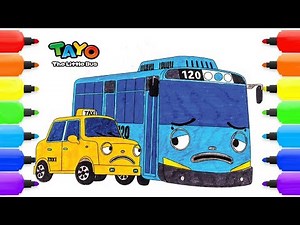 Tayo The Little Bus Coloring Pages | NURI & TAYO | Drawing & Coloring