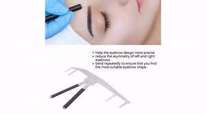 Eyebrow Ruler, Eyebrow Measuring Tool, 3 Point Positioning Eyebrow Mapping, Brow Shaper Eyebrow Tools to Shape the Eyebrows Ruler Stainless Steel Makeup Ruler