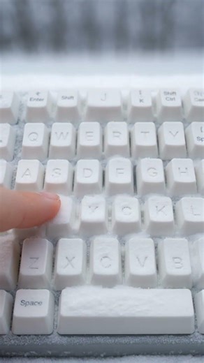 Snow Keyboard ASMR — Satisfying Snow-Clicks, Crisp Crunch & Gentle Powder Falls