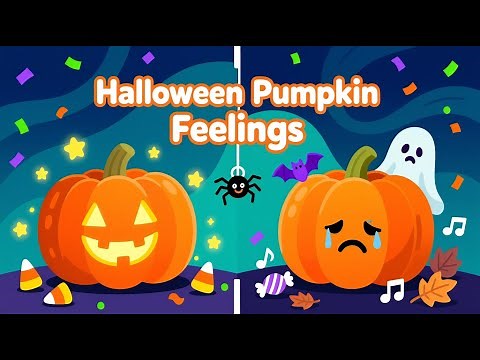 Halloween Pumpkin Feelings Song : Happy, Sad, Mad | Nursery Rhymes And Kids Songs