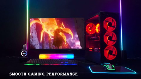 STGAubron Gaming PC Desktop Computer, AMD Ryzen 5 2600 up to 3.9G, GeForce RTX 2060 6G, 16G DDR4, 512G SSD, 600M WiFi, BT 5.0, RGB Fan x4, Windows 11 Home