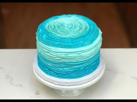 How to Make a BLUE OMBRÉ CAKE | Baking With Ryan