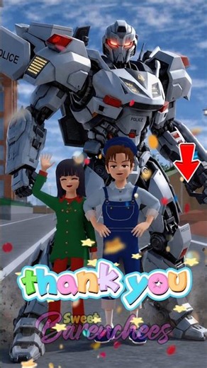 Yuta and Mio save the police officer from the evil soldiers #sakuraschoolsimulator #sakura
