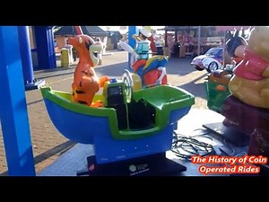 2000s Merkur Gaming Coin Operated Boat Kiddie Ride - Disney Tigger