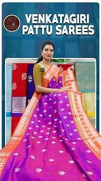 Purple & Orange Venkatagiri Handloom Silk Saree | German Silver Peacock Buttis & Grand Zari Pallu