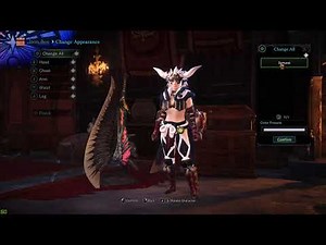 World Of Transmog Monster Hunter world demonstration with samurai layered armor
