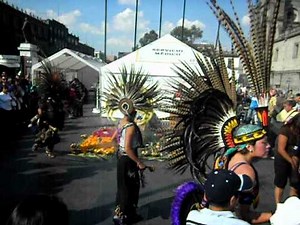 Nahuatl Aztec Indian Dia De Los Muertos Dance, Mexico City ( the Zocalo ) Day of the Dead Festival