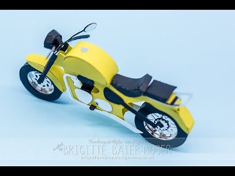 Motorrad aus Papier basteln