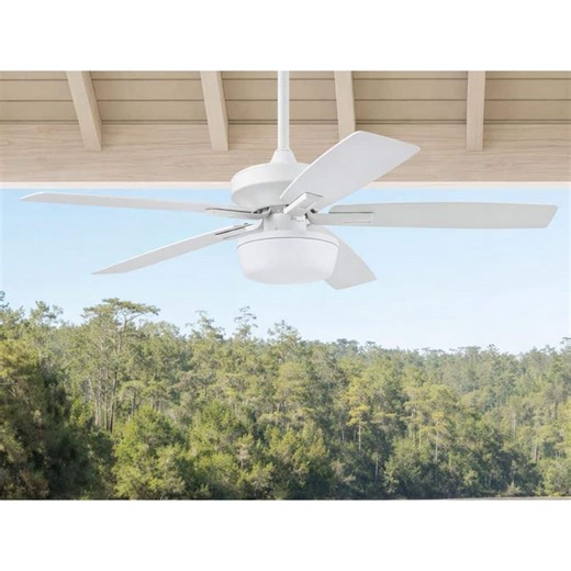 Reviews for Hampton Bay Gazebo IV 52 in. Indoor/Outdoor Wet Rated Matte White Ceiling Fan with Remote and Light Kit with 2-Bulbs Included | Pg 1 - The Home Depot