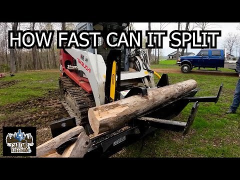 Trying Skid Steer Mounted Firewood Processor - Halverson 120 - First Impressions
