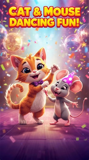Cat & Mouse Dancing Together|Fun Cartoon Dance Video|Cute & Funny #funnymoment #wacky #funniestvideo