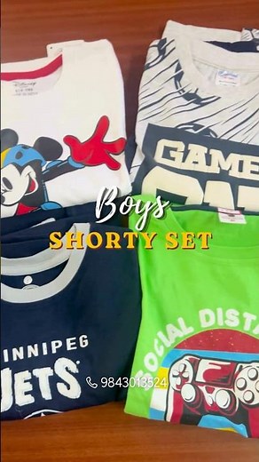 Boys Shorty Set Collection 🔥 | T-Shirt + Shorts Combo