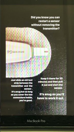 How to Restart a Dexcom G6 Sensor without removing the Transmitter 2023 #youtubeshorts #dexcomg6