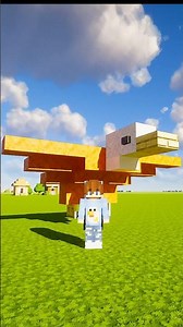 I Built the CUTEST EAGLE STATUE in Minecraft 😳🦅 #shorts