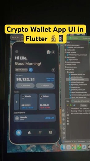 Crypto Wallet App UI in Flutter 💰📱 Modern & Clean Design!