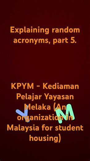 Explaining random acronyms part 5