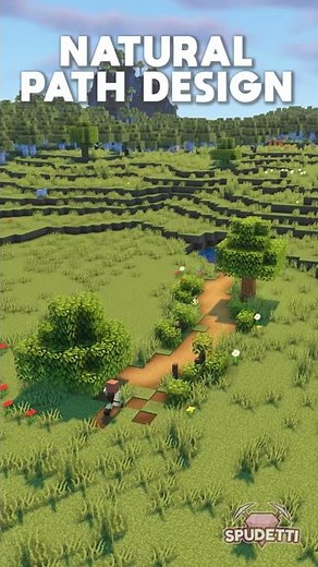 Minecraft: Natural Path Design #Shorts