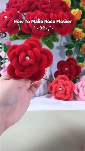 How to make a stunning rose with pipe cleaners | Easy diy flower idea #diycrafts #handmadegifts