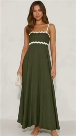 Womens Spaghetti Strap boho #dress #2026 #summer CasualSleeveless Smocked Boh #fashion #beach #love