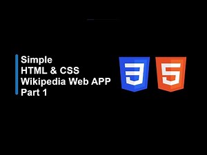How to make simple Wikipedia App | Part 1 | HTML5 & CSS3 #cssproject #htmlproject