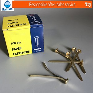 [Hot Item] Wholesale Metal Paper Fasteners with Variety Sizes and Custom Color Box