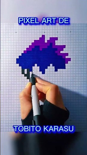 Aprende a dibujar a TOBITO KARASU en pixel art paso a paso