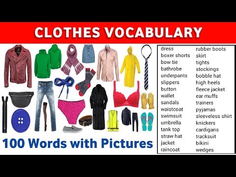 English vocabulary : 100 Clothing items Vocabulary with sentence | vocabulary in english