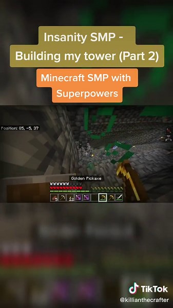 Finishing my tower on the Insanity SMP - Minecraft SMP with Superpowers! #SMP #minecraft #bedrock #insanitysmp