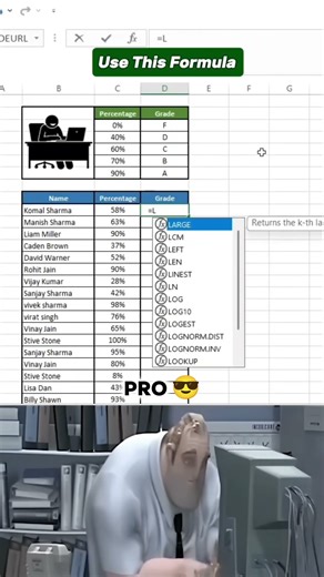 How to use Lookup Formula in Excel || Excel Lookup Formula learn #spreadsheets