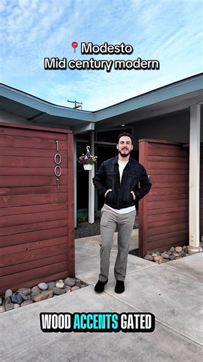 Late night Zillow scroll & this one stops you. 📍 1001 Granger Ave, Modesto 💰 $455,000 A true mid-century vibe with flat-line roof, floor-to-ceiling windows, pops of color, and amazing natural light, without the scary price tag. Updated kitchen & baths, a layout that just works, and a rare oversized lot with multiple patio spaces 🌿 ✨ 3 beds, 2 baths ✨ Private primary suite ✨ RV/boat parking huge laundry/pantry ✨ 7,400 sq ft lot If you’ve been searching for a unique mid-century home that feels 