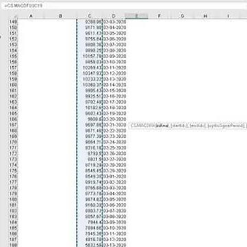 How to chart MACD indicators for crypto in Excel & Googlesheets using Cryptosheets