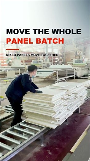 Smooth Panel Transfer Without Electric Power ⚙️ Gravity Roller Conveyor #Shorts