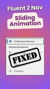 How to fix the sliding animation in the Fluent 2 Nav component! #shorts #tutorial #powerapps