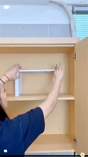 Maximize Your Cabinet Space! | Easy Kitchen Shelf Organizer Installation#feedshorts #shortvideo