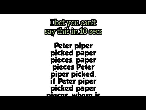 Can you say this riddle in 10 seconds?