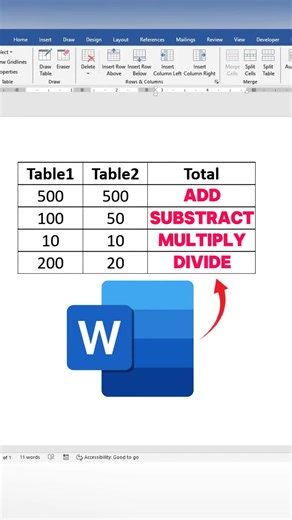 Calculation TIPS in MS Word | Add Subtract Multiply & Divide in MS Word.