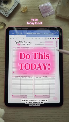Do this today for an easier month ahead!! Worksheets, free trainings, etc are in my bio 💕 #budgeting #budgetingforbeginners #budget #budgetingtiktok #moneymindset