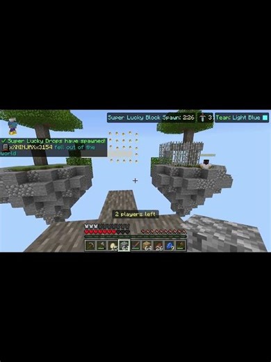 I beat Sky Wars again... #minecraft #skywars #lifeboat #pvp #gaming