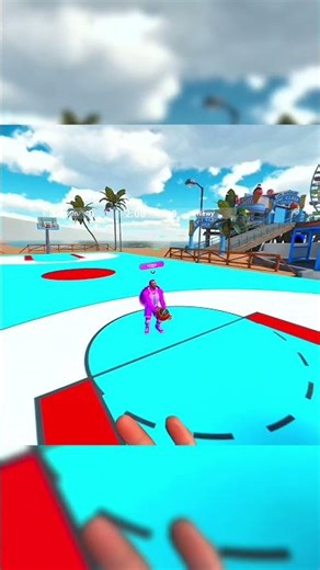 my mic gets louder every time I miss… (bad idea)#shorts #gymclassvr #vrbasketball #gaming #fyp