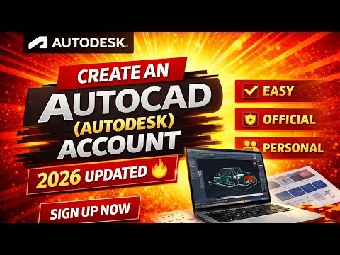 Create an Autodesk (AutoCAD) Account Easily (2026) (Laptop/Desktop) | Step-by-Step Guide.