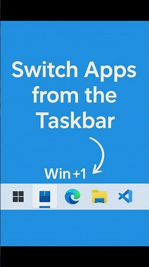 Switch Apps Faster in Windows with Taskbar Shortcuts ⚡🖥️ #shorts