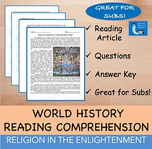 Religion in the Enlightenment - Reading  Comprehension Passage & Questions