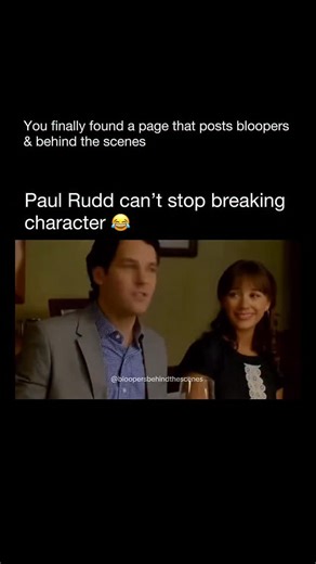 Bloopers & Behind The Scenes on Instagram: "Paul Rudd has built a reputation not just as a leading man, but as one of the most naturally funny and likable actors in Hollywood. Known for roles in Clueless, Anchorman, Ant-Man, and This Is 40, Rudd’s humor often shines brightest when he’s not even trying—especially during bloopers. His ability to break character, laugh at himself, and lean into awkward moments is a big reason audiences connect with him across generations. These behind-the-scenes mo