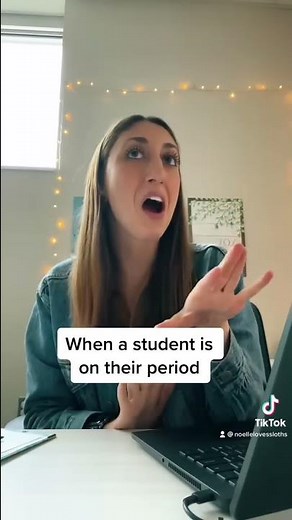 How to respond to a student getting their period